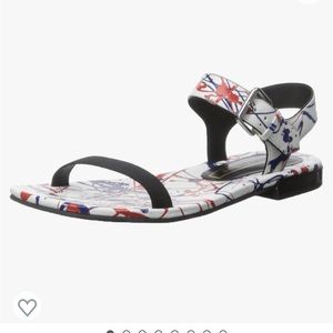 Marc Jacobs Women's Elizabeth Multi Color Flat Dress Sandal, pre-loved